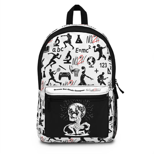 The World is Yours Backpack, black pocket