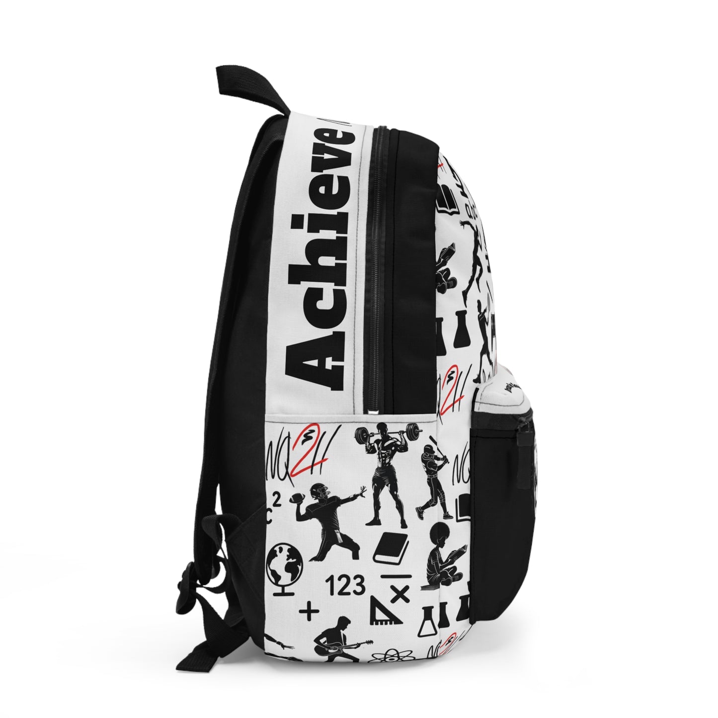 The World is Yours Backpack, black pocket