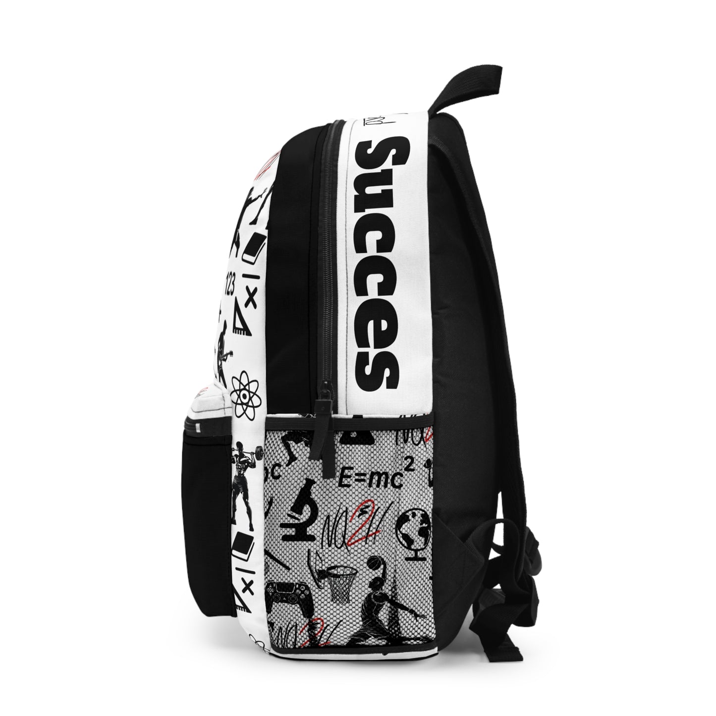 The World is Yours Backpack, black pocket