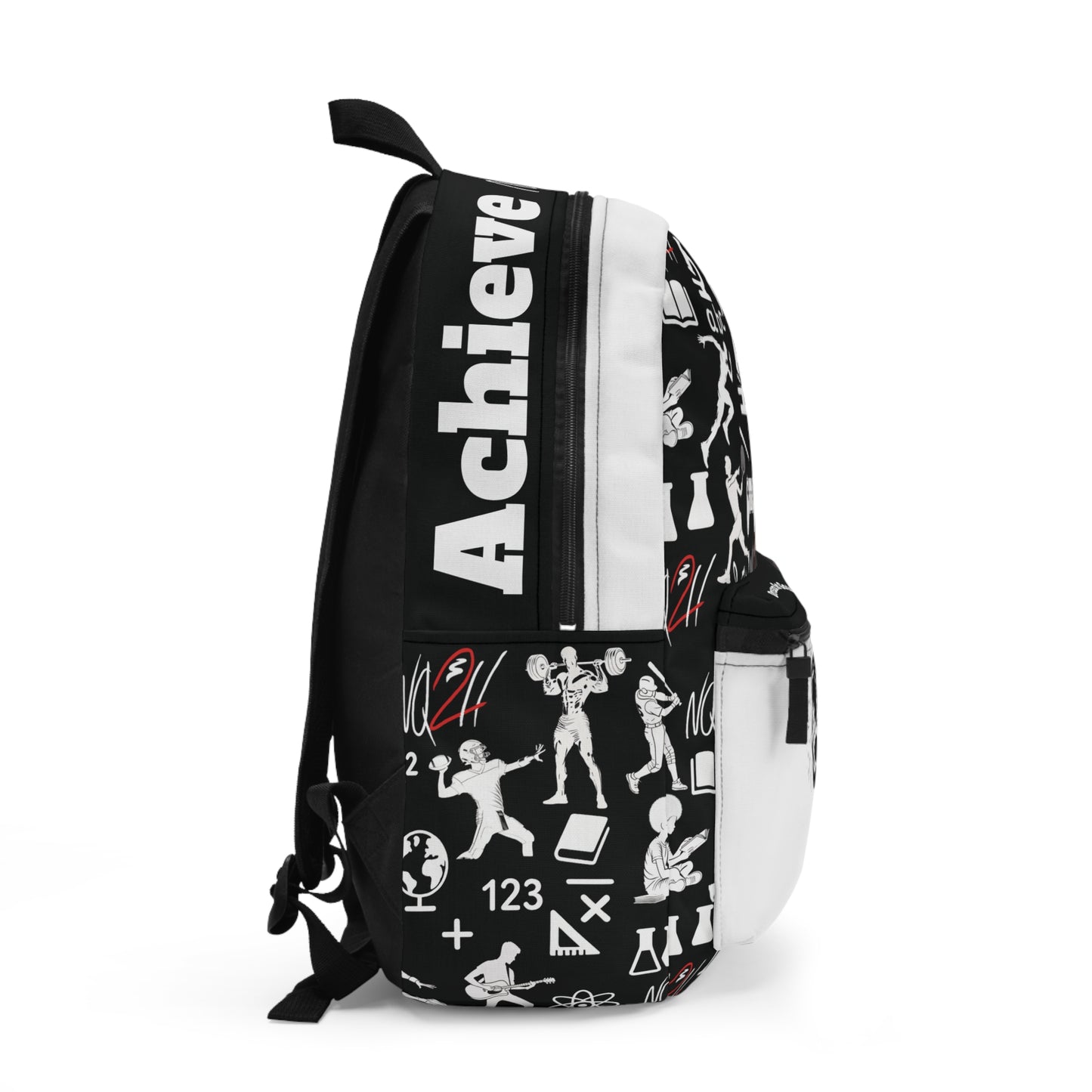 The World is Yours Backpack, white pocket